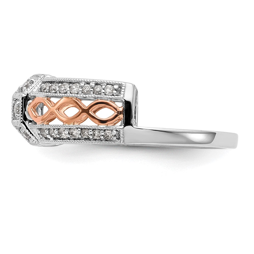 Buy Exclusive 14K White & Rose Gold 1/4 Carat Diamond Full Wrap Ring - Stylish Value!