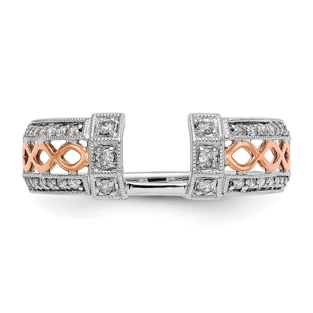 Buy Exclusive 14K White & Rose Gold 1/4 Carat Diamond Full Wrap Ring - Stylish Value!