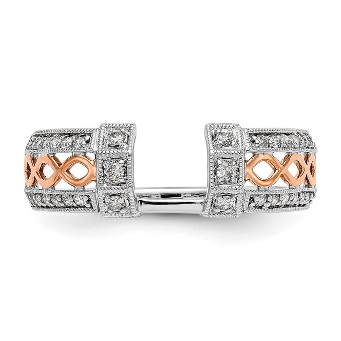 Buy Exclusive 14K White & Rose Gold 1/4 Carat Diamond Full Wrap Ring - Stylish Value!-4