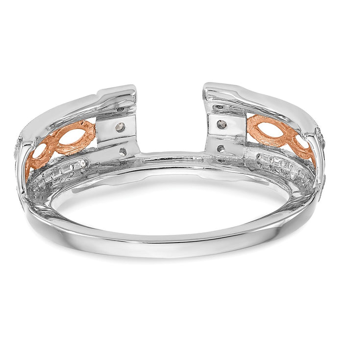 Buy Exclusive 14K White & Rose Gold 1/4 Carat Diamond Full Wrap Ring - Stylish Value!-5