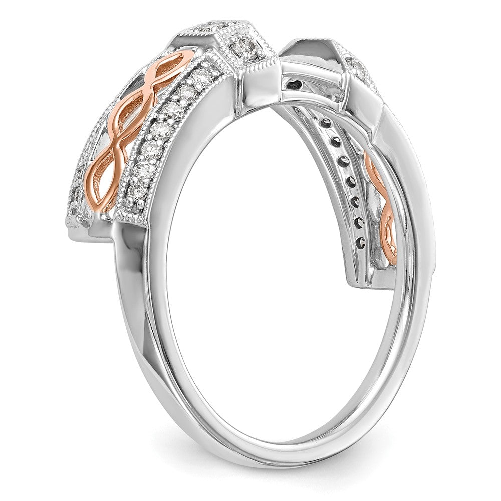 Buy Exclusive 14K White & Rose Gold 1/4 Carat Diamond Full Wrap Ring - Stylish Value!