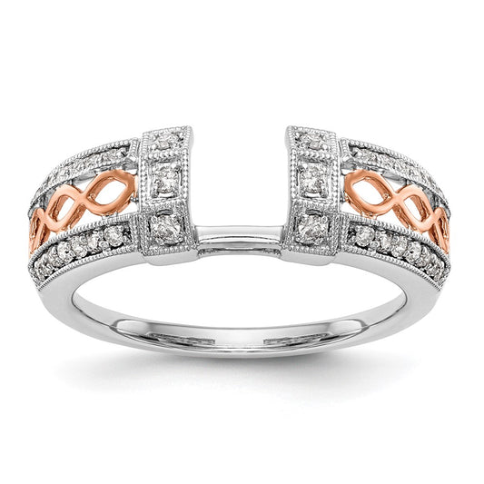 Buy Exclusive 14K White & Rose Gold 1/4 Carat Diamond Full Wrap Ring - Stylish Value!