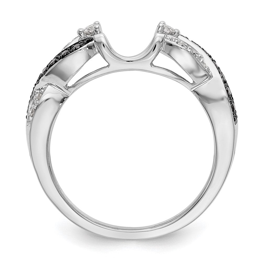 Buy Exclusive 14K White Gold Full Wrap Ring with 1/5 Carat Black & White Diamonds