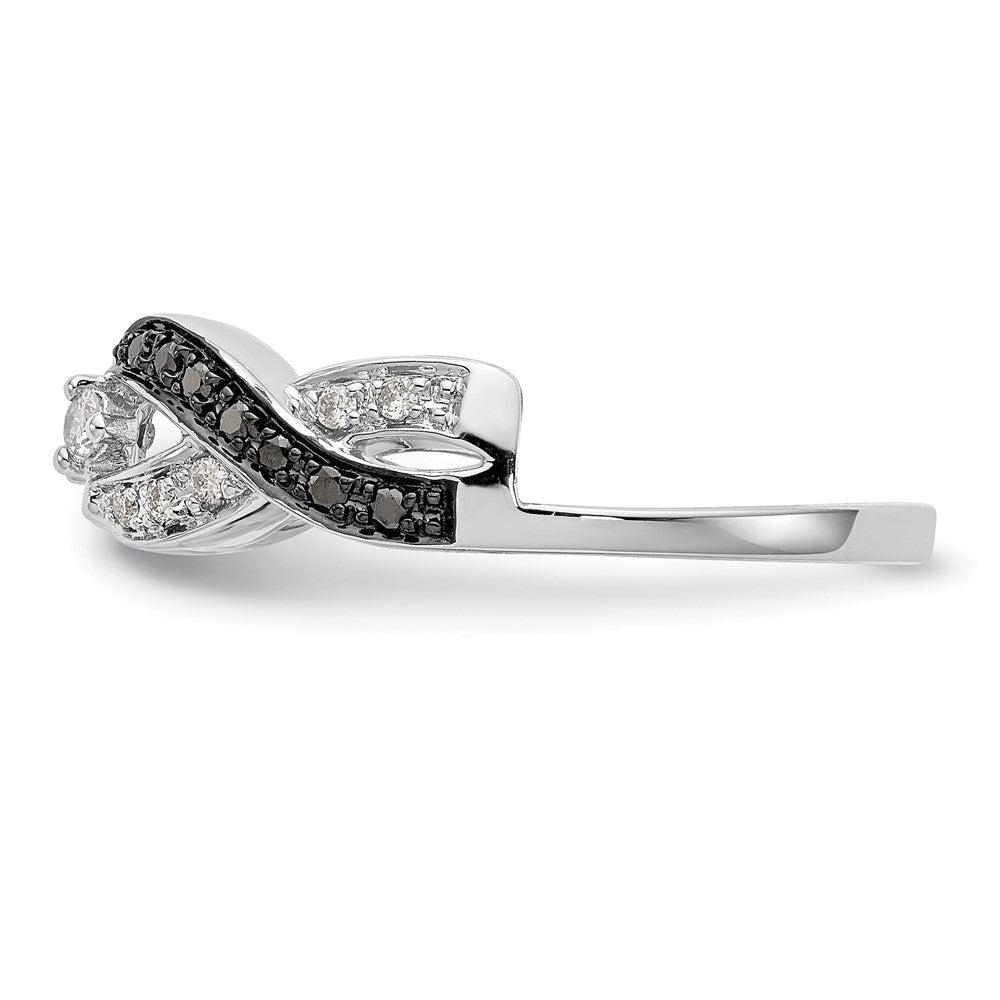Buy Exclusive 14K White Gold Full Wrap Ring with 1/5 Carat Black & White Diamonds