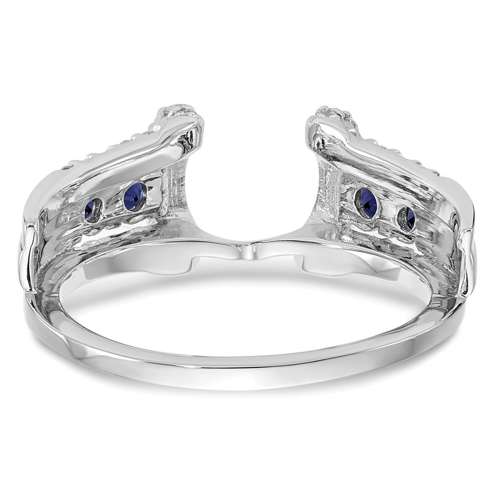 Buy Exclusive 14K White Gold Diamond & Blue Sapphire Wrap Ring - 3/8 Carat, Stylish Value!