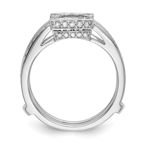 14K White Gold Diamond Ring Guard, 3/8 Carat Total Weight