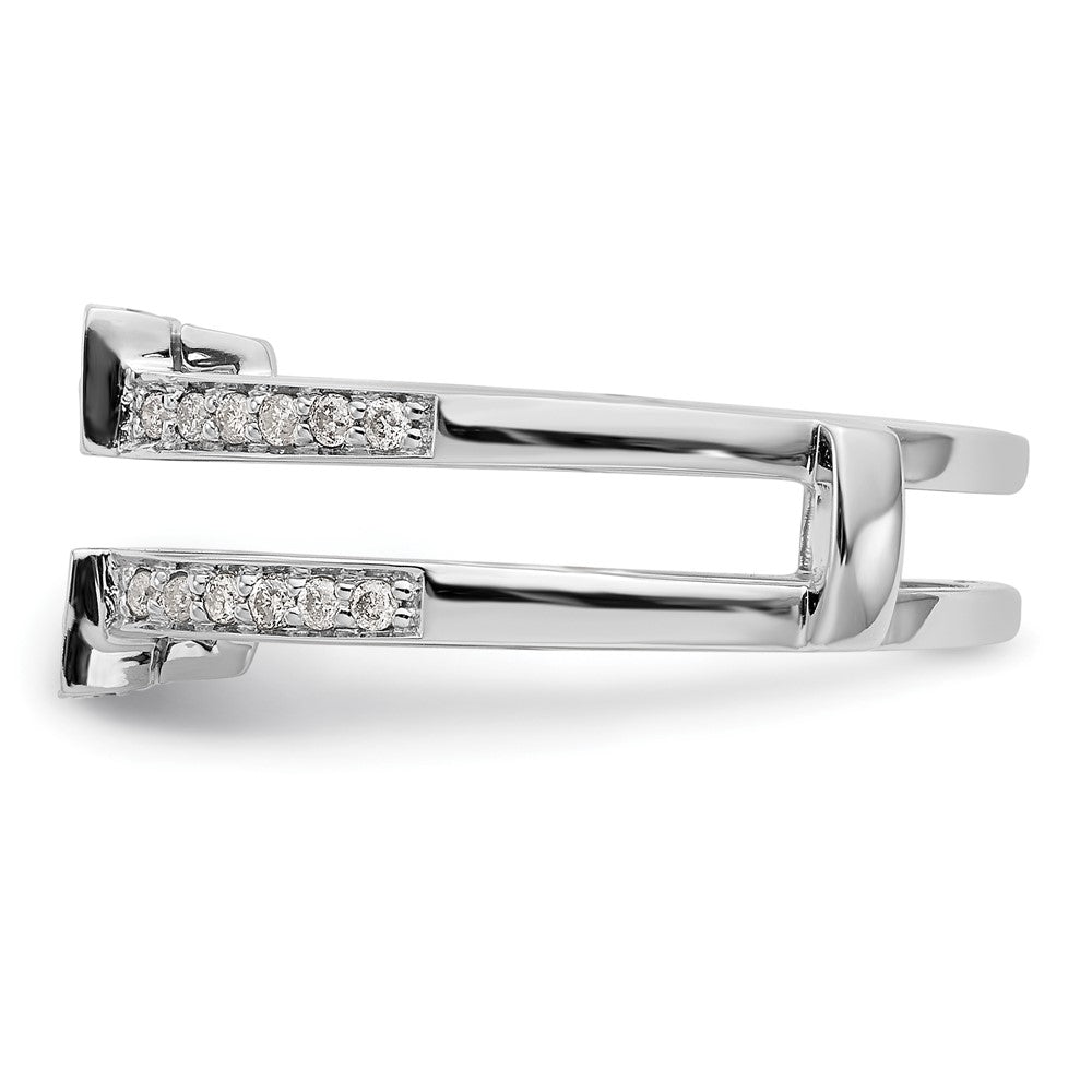 High-Quality 14K White Gold Diamond Ring Guard, 3/8 Carat Total Weight, Stylish