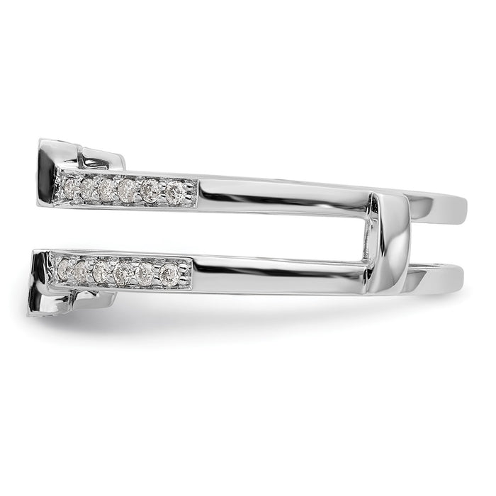 High-Quality 14K White Gold Diamond Ring Guard, 3/8 Carat Total Weight, Stylish-3