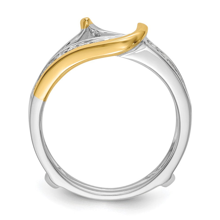 Buy Stylish 14K Two-Tone Diamond Ring Guard - 1/2 Carat Total Weight-2