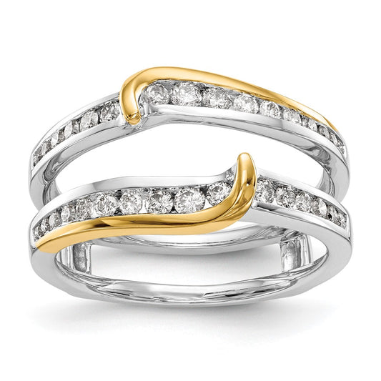 Buy Stylish 14K Two-Tone Diamond Ring Guard - 1/2 Carat Total Weight