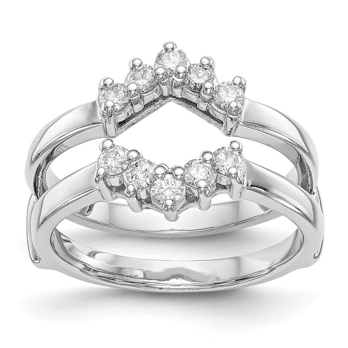 Buy Exclusive 14K White Gold Diamond Ring Guard - 1/3 Carat Total Weight, Stylish!-1