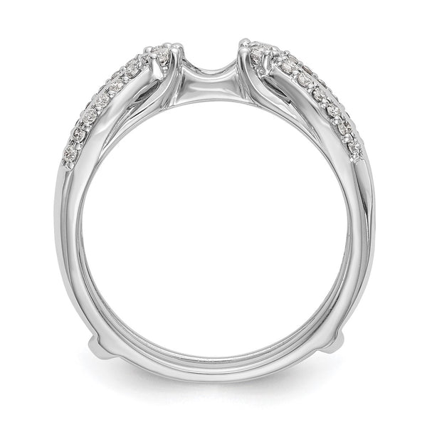 14K White Gold Diamond Ring Guard - 1/4 Carat Total Weight - Style GR1-1034543