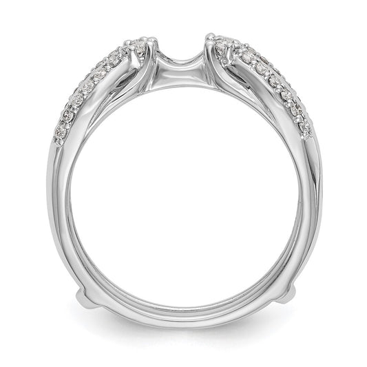 Exclusive 14K White Gold Diamond Ring Guard - 1/4 Carat Total Weight, Stylish Value