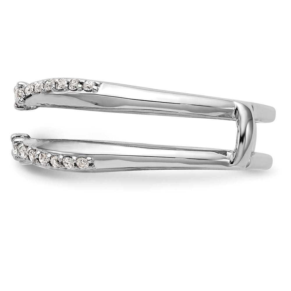 Exclusive 14K White Gold Diamond Ring Guard - 1/4 Carat Total Weight, Stylish Value