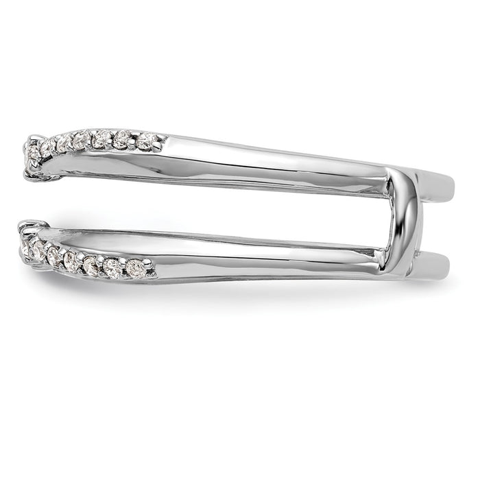 Exclusive 14K White Gold Diamond Ring Guard - 1/4 Carat Total Weight, Stylish Value-3