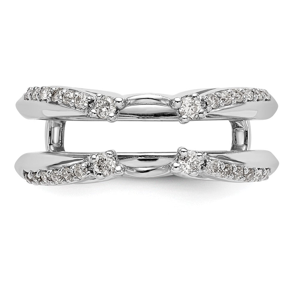 Exclusive 14K White Gold Diamond Ring Guard - 1/4 Carat Total Weight, Stylish Value