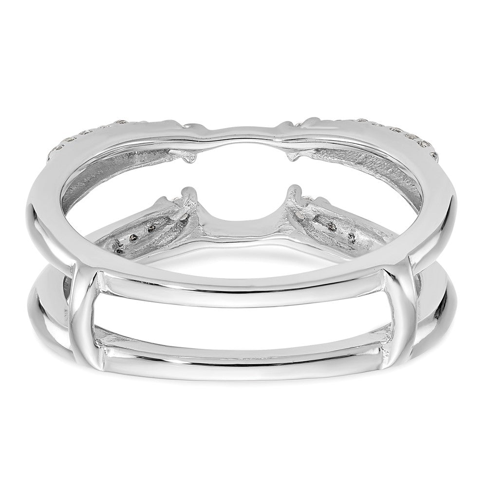 Exclusive 14K White Gold Diamond Ring Guard - 1/4 Carat Total Weight, Stylish Value