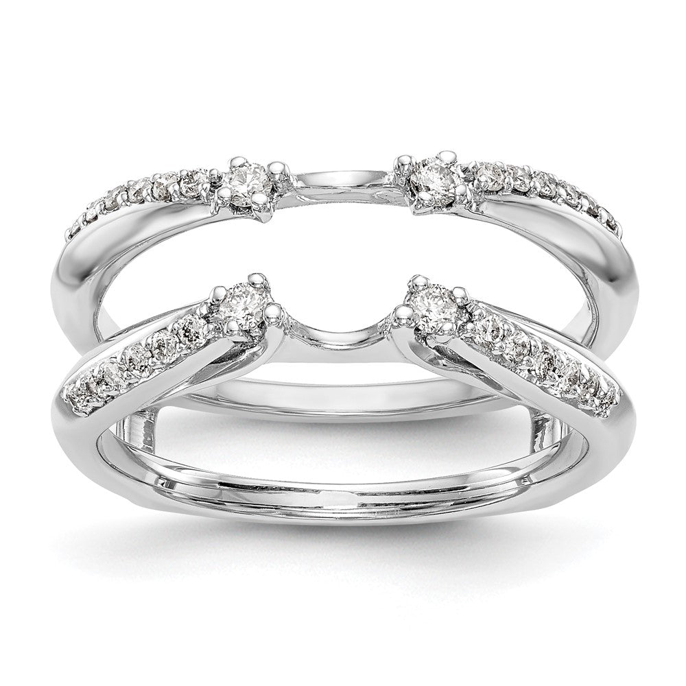Exclusive 14K White Gold Diamond Ring Guard - 1/4 Carat Total Weight, Stylish Value