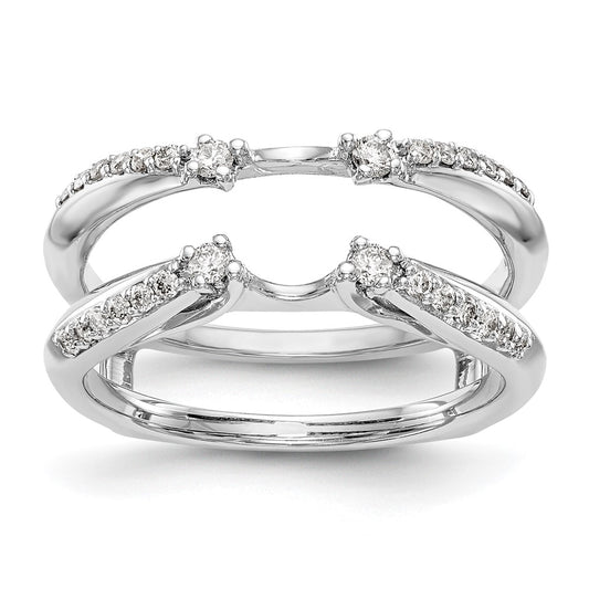 Exclusive 14K White Gold Diamond Ring Guard - 1/4 Carat Total Weight, Stylish Value