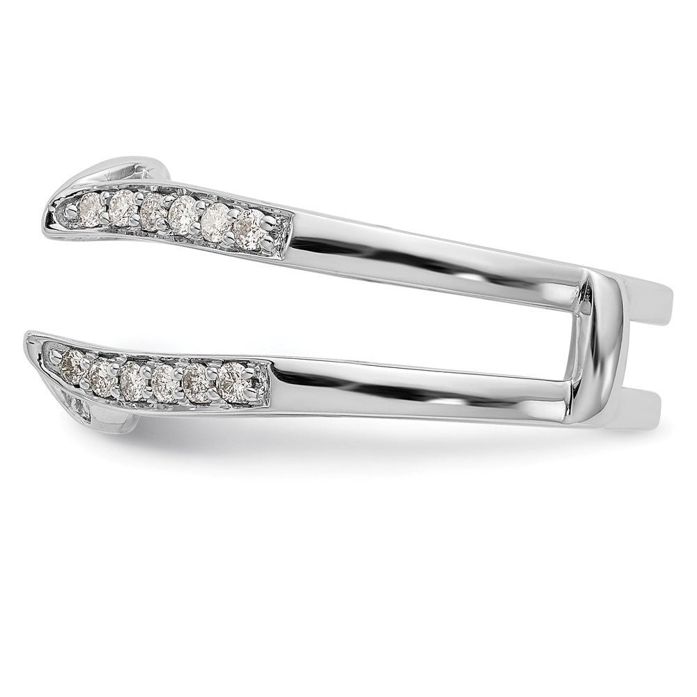 High-Quality 14K White Gold Diamond Ring Guard, 1/3 Carat Total Weight - Stylish Value!