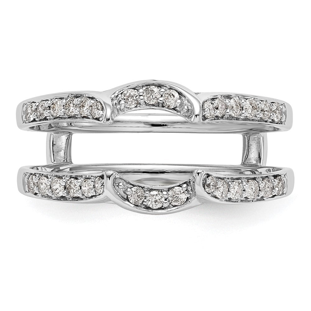 High-Quality 14K White Gold Diamond Ring Guard, 1/3 Carat Total Weight - Stylish Value!