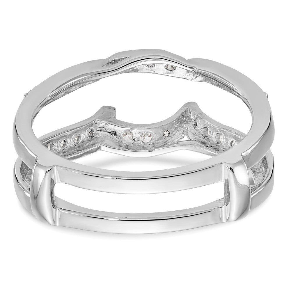 High-Quality 14K White Gold Diamond Ring Guard, 1/3 Carat Total Weight - Stylish Value!