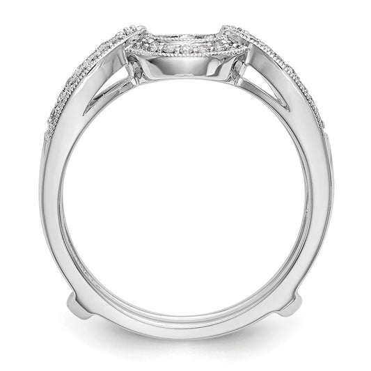 High-Quality 14K White Gold Diamond Ring Guard - 1/5 Carat, Stylish Value!