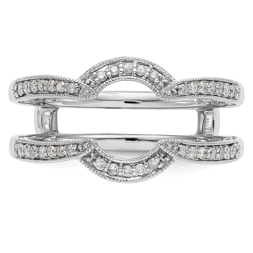 High-Quality 14K White Gold Diamond Ring Guard - 1/5 Carat, Stylish Value!