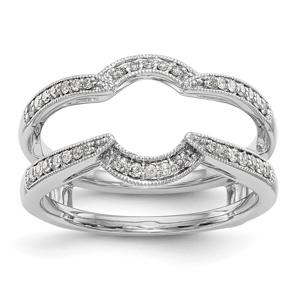 High-Quality 14K White Gold Diamond Ring Guard - 1/5 Carat, Stylish Value!