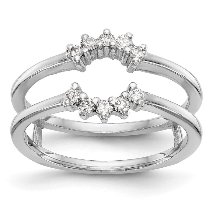 Buy 14K White Gold Diamond Ring Guard, 1/5 Carat Total Weight - Luxury Style!-1