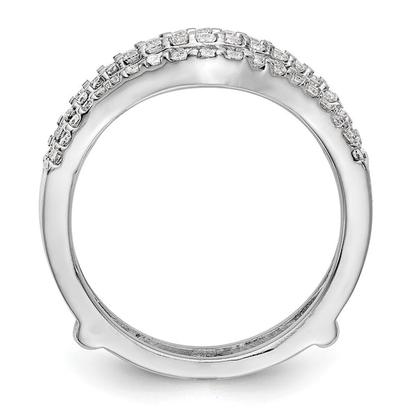 14K White Gold 5/8 Carat Diamond Full Ring Guard