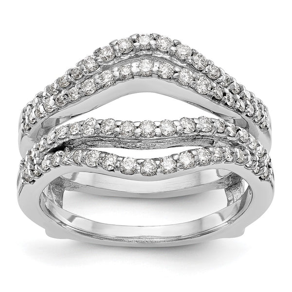 14K White Gold 5/8 Carat Diamond Full Ring Guard