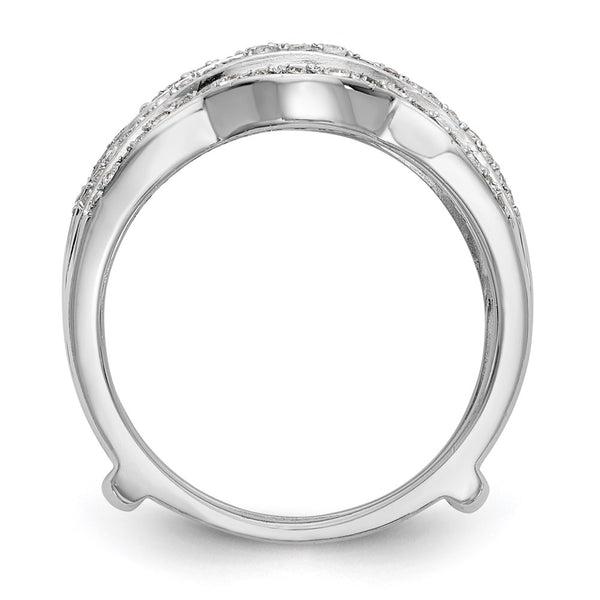 14K White Gold 1/2 Carat Diamond Full Ring Guard - Style GR1-1034583