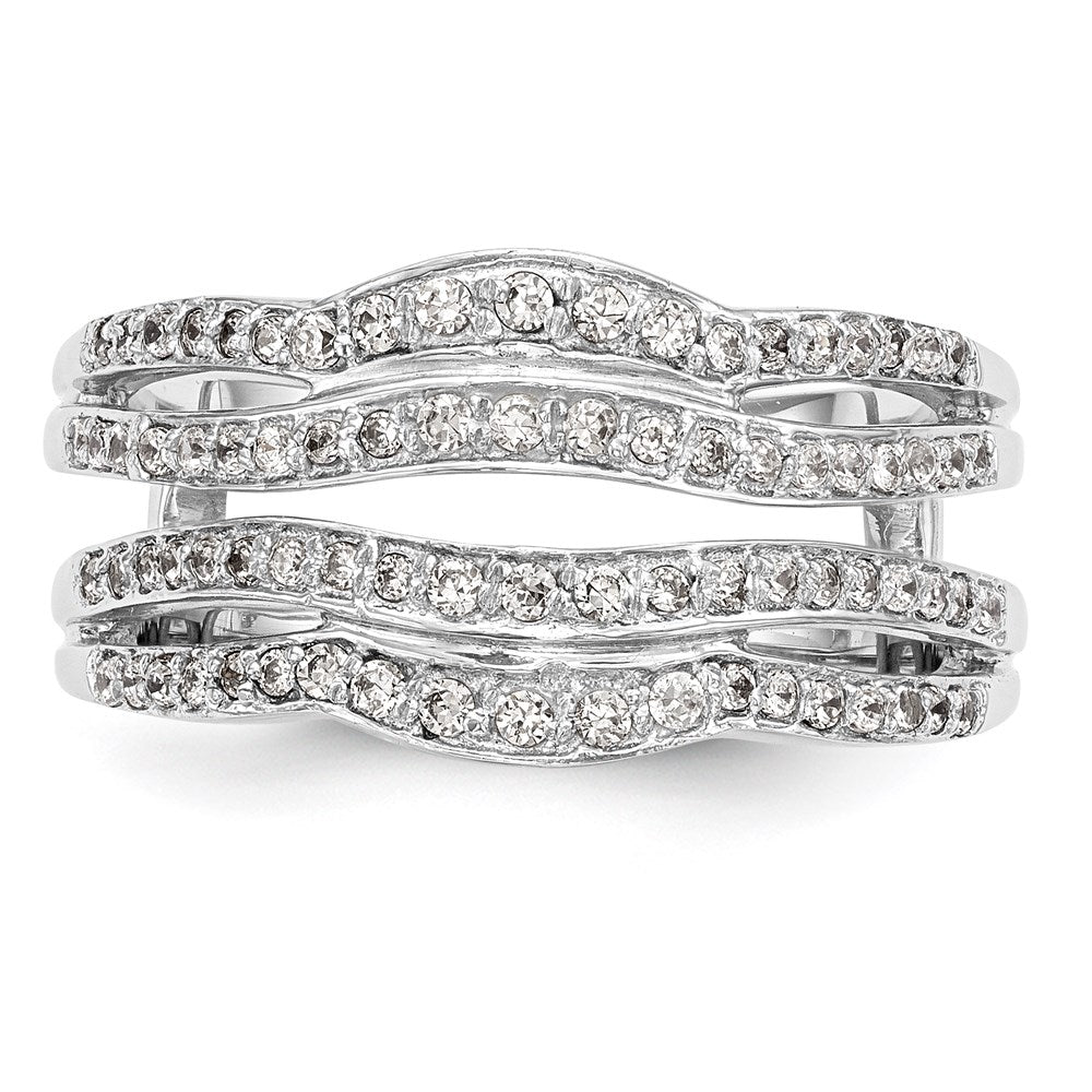Buy Stylish 14K White Gold 1/2 Carat Diamond Full Ring Guard - Luxury Design