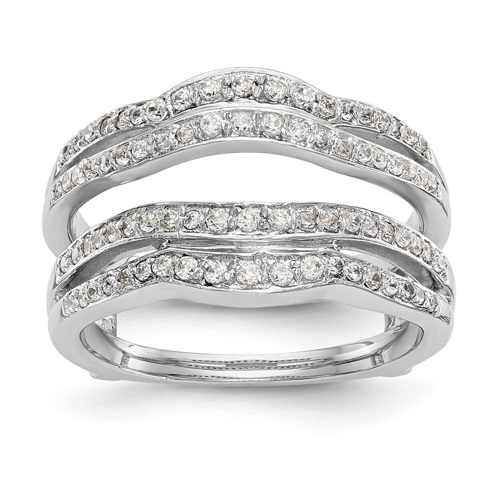 Buy Stylish 14K White Gold 1/2 Carat Diamond Full Ring Guard - Luxury Design
