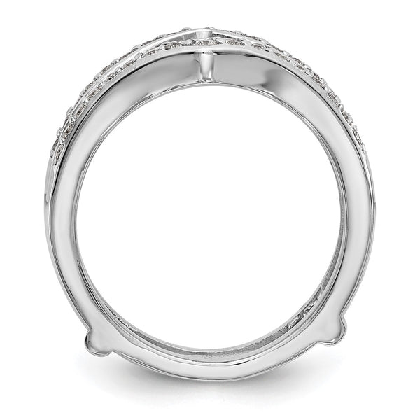 14K White Gold Diamond Ring Guard - 1/2 Carat