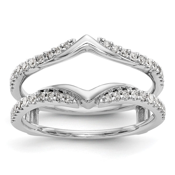 14K White Gold Diamond Ring Guard, 1/3 Carat Total Weight - Style GR1-1034535