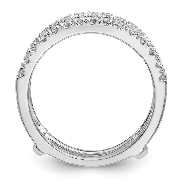14K White Gold 1/2 Carat Diamond Ring Guard Set