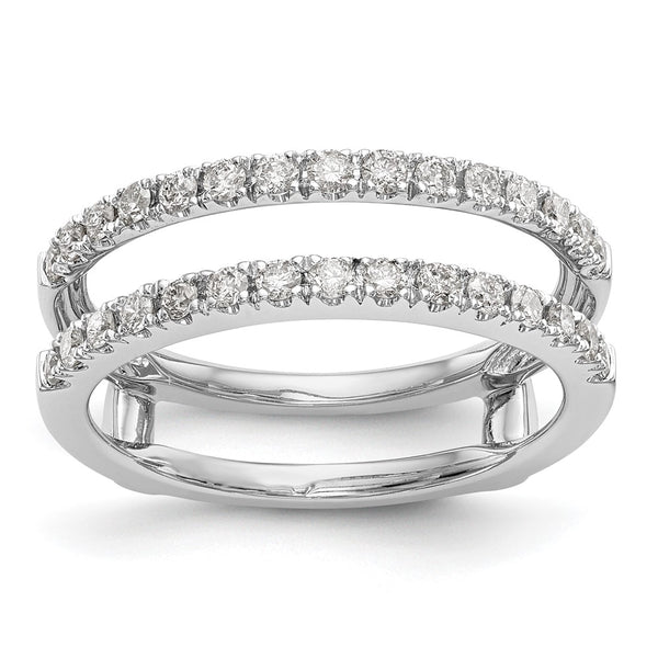 14K White Gold 1/2 Carat Diamond Ring Guard Set