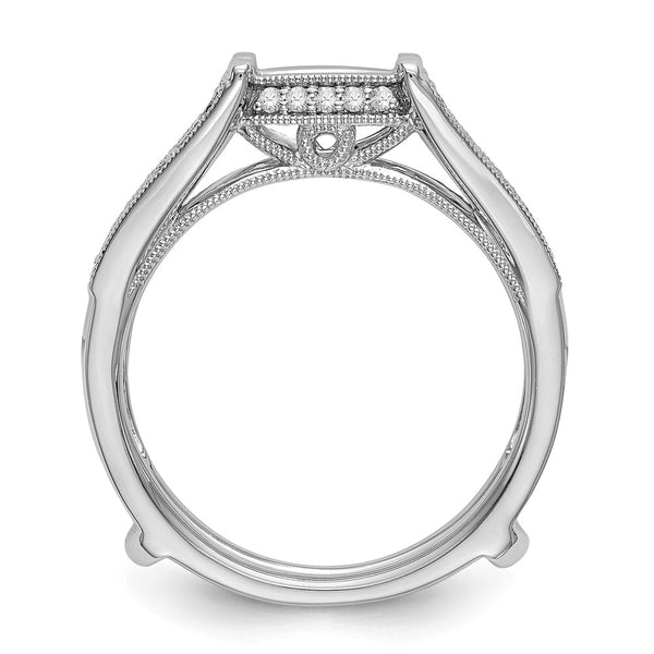 14K White Gold Diamond Ring Guard - 1/3 Carat