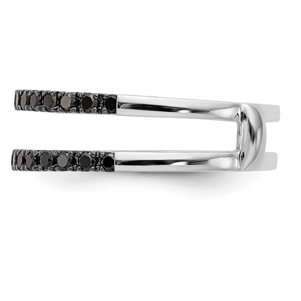Buy Exclusive 14K White Gold 1/2 Carat Black Diamond Ring Guard - Stylish Value!