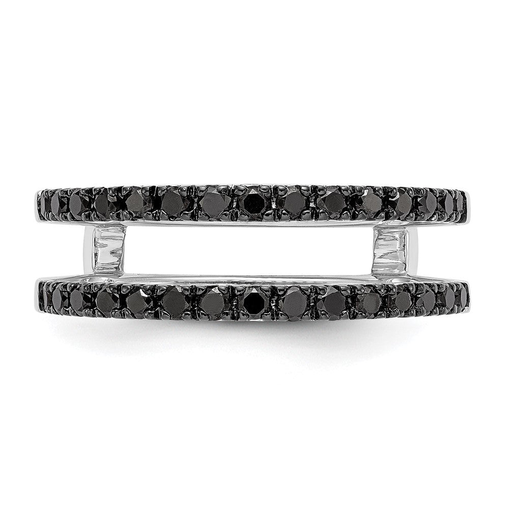 Buy Exclusive 14K White Gold 1/2 Carat Black Diamond Ring Guard - Stylish Value!