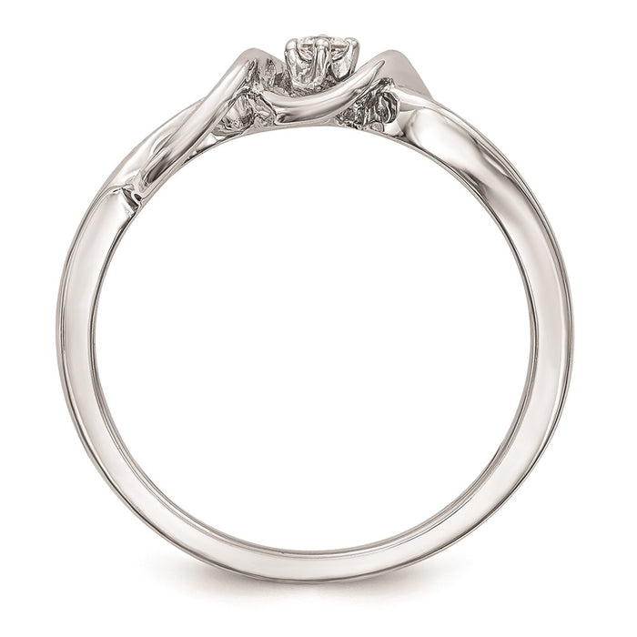 Buy Exclusive 14K White Gold Engagement Ring - 1/20 Carat Diamond, Stylish Value-2