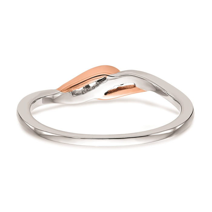 Exclusive 14K White & Rose Gold Engagement Ring - 1/20 Carat Diamond, Stylish Value-5