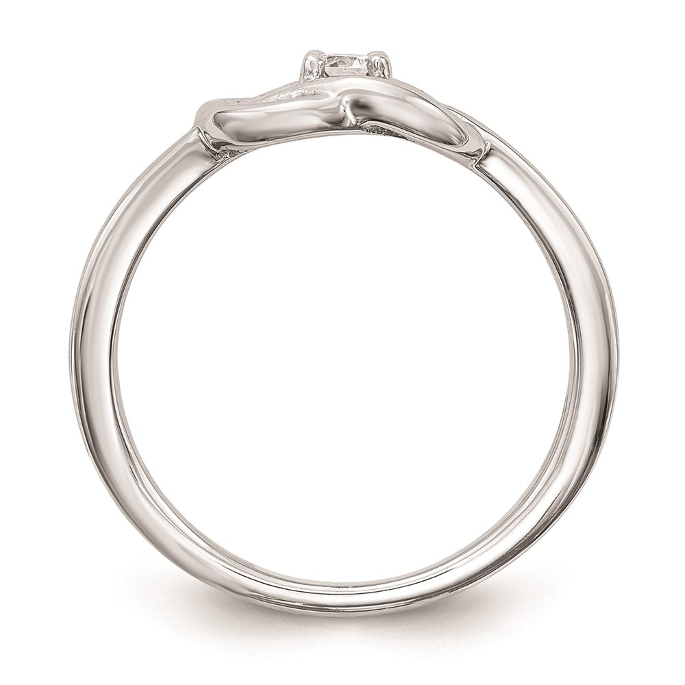 Buy Exclusive 14K White Gold Love Knot Engagement Ring, 1/8 Carat Diamond, Stylish Design