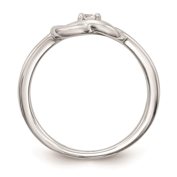 Buy Exclusive 14K White Gold Love Knot Engagement Ring, 1/8 Carat Diamond, Stylish Design