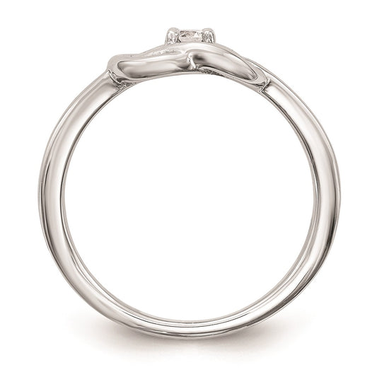 Buy Exclusive 14K White Gold Love Knot Engagement Ring, 1/8 Carat Diamond, Stylish Design