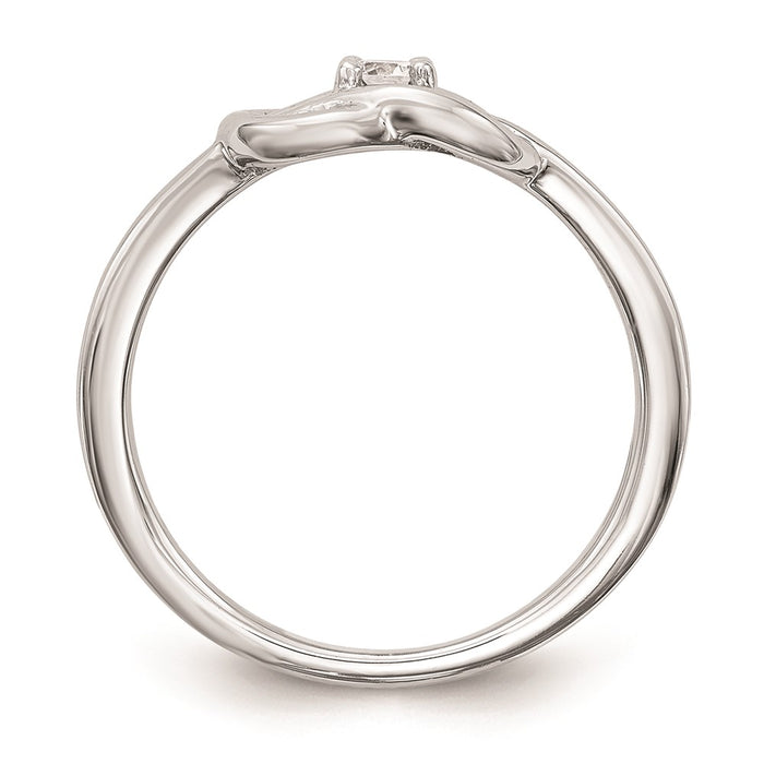 Buy Exclusive 14K White Gold Love Knot Engagement Ring, 1/8 Carat Diamond, Stylish Design-2