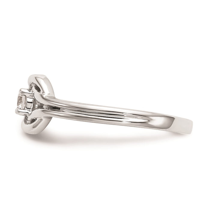 Buy Exclusive 14K White Gold Love Knot Engagement Ring, 1/8 Carat Diamond, Stylish Design-3