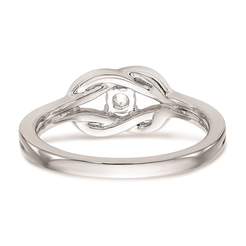 Buy Exclusive 14K White Gold Love Knot Engagement Ring, 1/8 Carat Diamond, Stylish Design